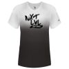 Women's V-Neck Ombre T-Shirt Thumbnail
