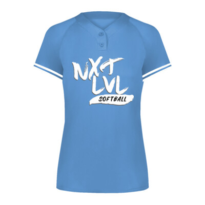 Ladies NXT LVL Softball Jersey - Black or Carolina Thumbnail