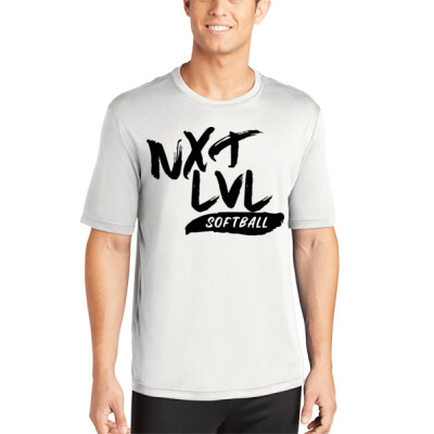 Adult NXT LVL White Softball Practice Tee Thumbnail